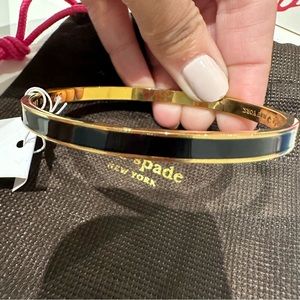 Black and Gold Draw the Line Bangle